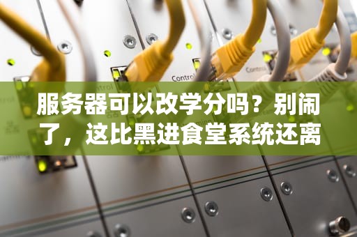服务器可以改学分吗？别闹了，这比黑进食堂系统还离谱！