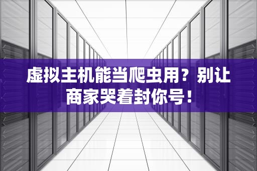 虚拟主机能当爬虫用？别让商家哭着封你号！