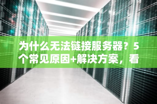 为什么无法链接服务器？5个常见原因+解决方案，看完秒变IT老司机！