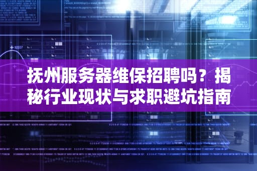 抚州服务器维保招聘吗？揭秘行业现状与求职避坑指南（附真实案例）