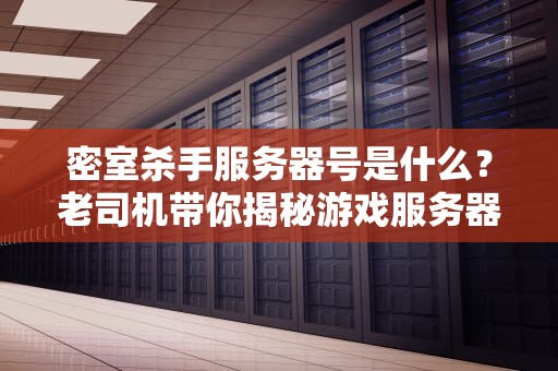 密室杀手服务器号是什么？老司机带你揭秘游戏服务器的黑话江湖
