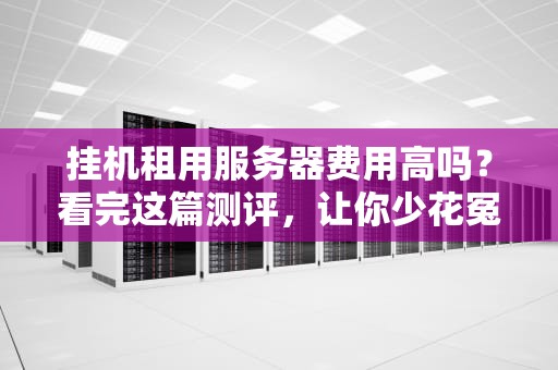 挂机租用服务器费用高吗？看完这篇测评，让你少花冤枉钱！