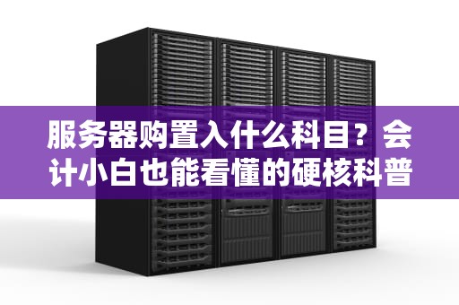 服务器购置入什么科目？会计小白也能看懂的硬核科普！