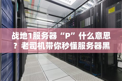 战地1服务器“P”什么意思？老司机带你秒懂服务器黑话！