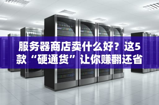 服务器商店卖什么好？这5款“硬通货”让你赚翻还省心！