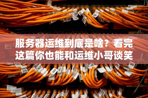 服务器运维到底是啥？看完这篇你也能和运维小哥谈笑风生！