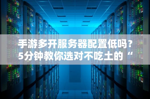 手游多开服务器配置低吗？5分钟教你选对不吃土的“战斗机”！