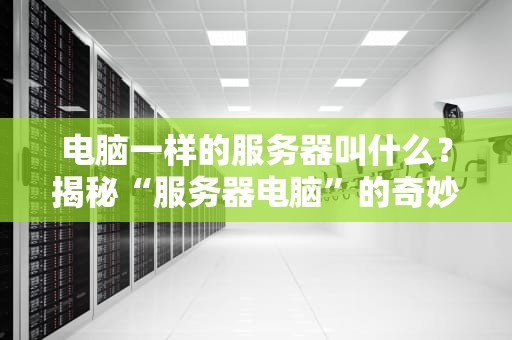 电脑一样的服务器叫什么？揭秘“服务器电脑”的奇妙世界！