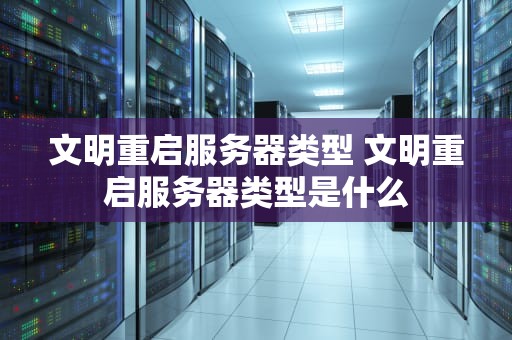 文明重启服务器类型 文明重启服务器类型是什么