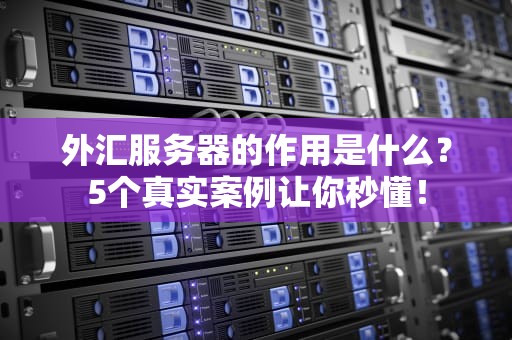 外汇服务器的作用是什么？5个真实案例让你秒懂！
