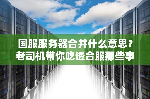 国服服务器合并什么意思？老司机带你吃透合服那些事儿！