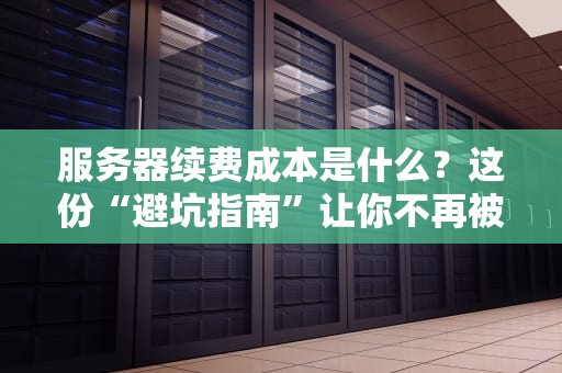 服务器续费成本是什么？这份“避坑指南”让你不再被割韭菜！