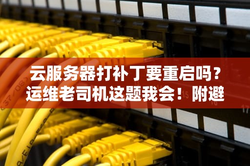 云服务器打补丁要重启吗？运维老司机这题我会！附避坑指南+骚操作