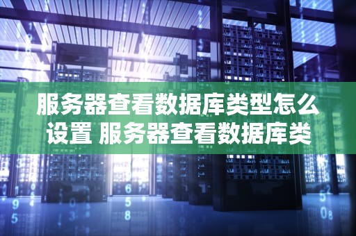 服务器查看数据库类型怎么设置 服务器查看数据库类型怎么设置的