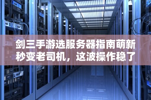 剑三手游选服务器指南萌新秒变老司机，这波操作稳了！
