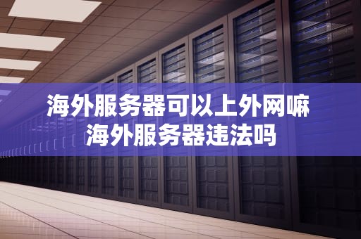 海外服务器可以上外网嘛 海外服务器违法吗