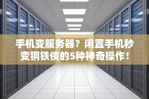 手机变服务器？闲置手机秒变钢铁侠的5种神奇操作！