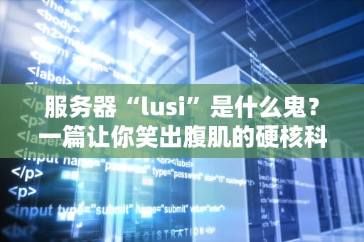服务器“lusi”是什么鬼？一篇让你笑出腹肌的硬核科普！