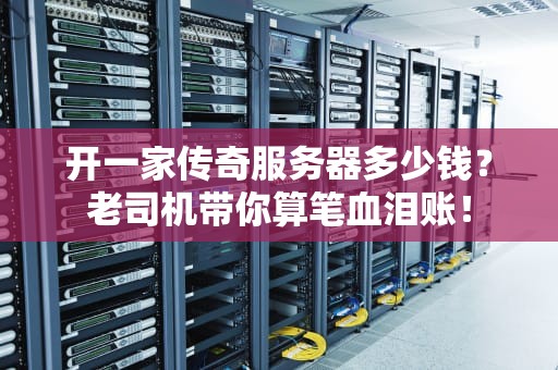 开一家传奇服务器多少钱？老司机带你算笔血泪账！