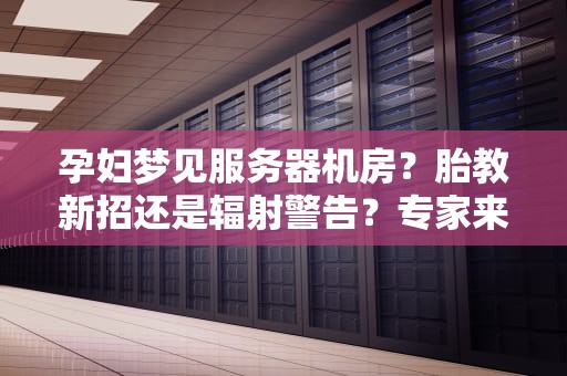 孕妇梦见服务器机房？胎教新招还是辐射警告？专家来解梦！