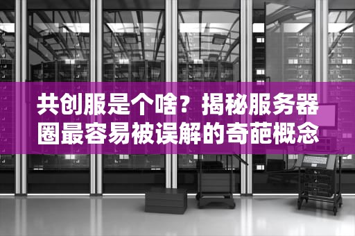 共创服是个啥？揭秘服务器圈最容易被误解的奇葩概念！