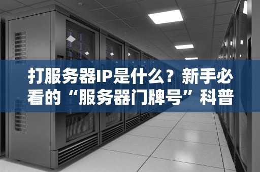 打服务器IP是什么？新手必看的“服务器门牌号”科普指南！