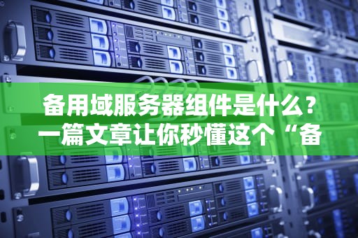 备用域服务器组件是什么？一篇文章让你秒懂这个“备胎”神器！