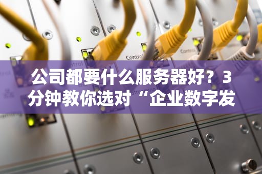 公司都要什么服务器好？3分钟教你选对“企业数字发动机”！