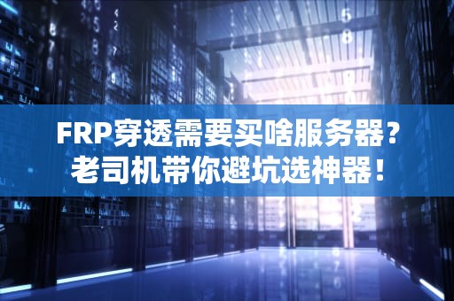 FRP穿透需要买啥服务器？老司机带你避坑选神器！