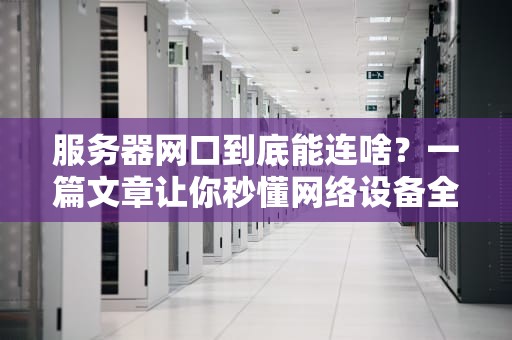 服务器网口到底能连啥？一篇文章让你秒懂网络设备全家福！