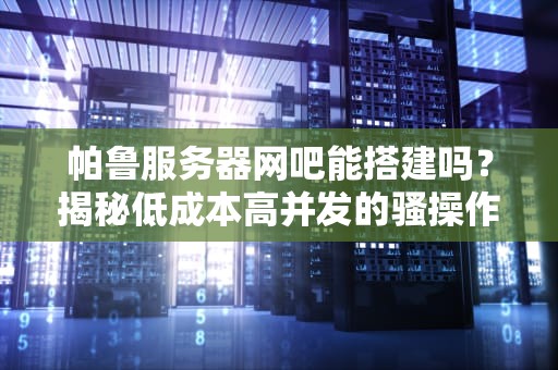 帕鲁服务器网吧能搭建吗？揭秘低成本高并发的骚操作！