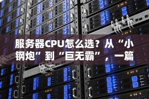 服务器CPU怎么选？从“小钢炮”到“巨无霸”，一篇看懂不踩坑！