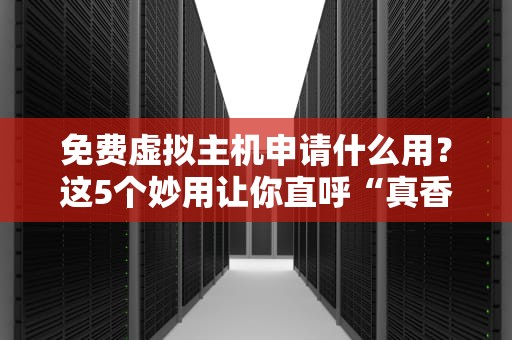 免费虚拟主机申请什么用？这5个妙用让你直呼“真香”！