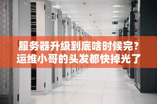 服务器升级到底啥时候完？运维小哥的头发都快掉光了！