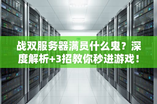 战双服务器满员什么鬼？深度解析+3招教你秒进游戏！