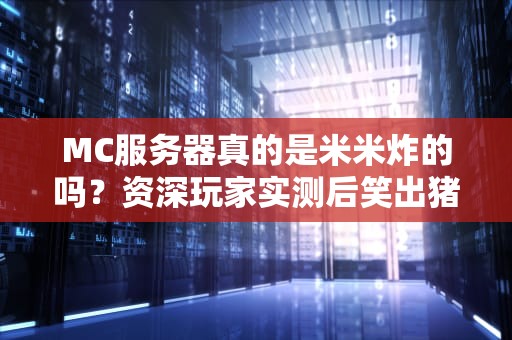 MC服务器真的是米米炸的吗？资深玩家实测后笑出猪叫！