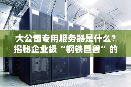 大公司专用服务器是什么？揭秘企业级“钢铁巨兽”的硬核日常！