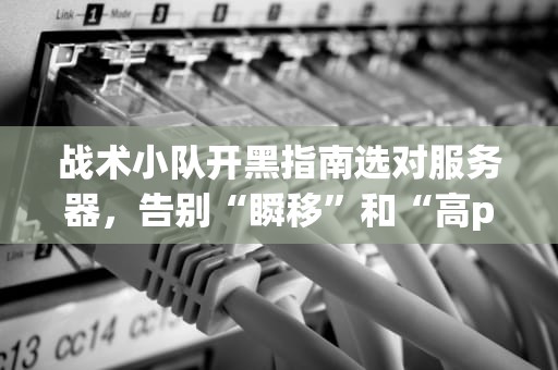 战术小队开黑指南选对服务器，告别“瞬移”和“高ping战士”！