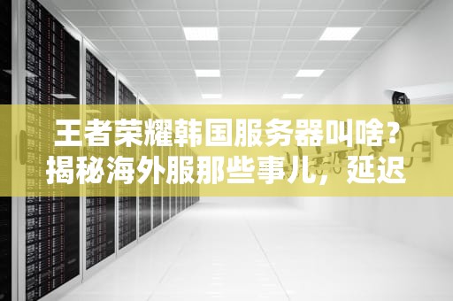 王者荣耀韩国服务器叫啥？揭秘海外服那些事儿，延迟低到飞起！