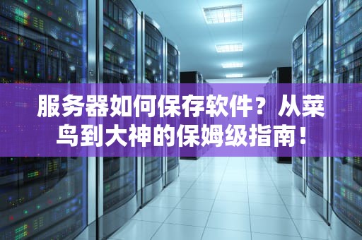 服务器如何保存软件？从菜鸟到大神的保姆级指南！
