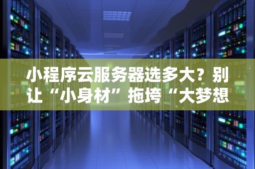 小程序云服务器选多大？别让“小身材”拖垮“大梦想”！