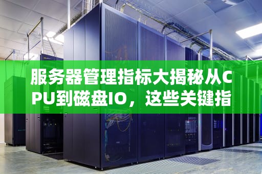 服务器管理指标大揭秘从CPU到磁盘IO，这些关键指标你测对了吗？