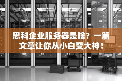 思科企业服务器是啥？一篇文章让你从小白变大神！