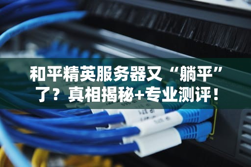 和平精英服务器又“躺平”了？真相揭秘+专业测评！