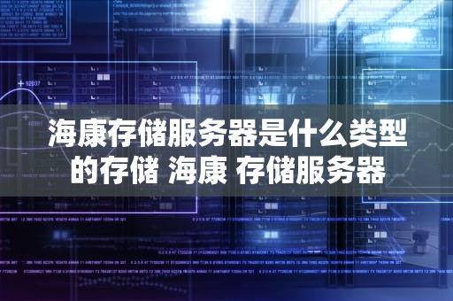 海康存储服务器是什么类型的存储 海康 存储服务器