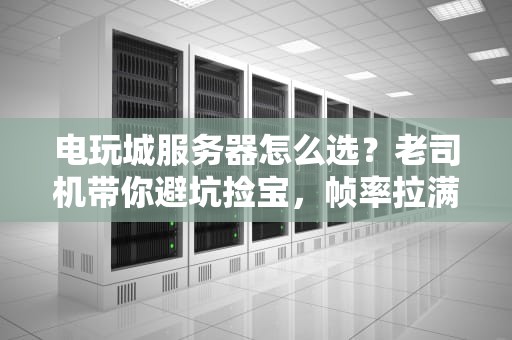 电玩城服务器怎么选？老司机带你避坑捡宝，帧率拉满不卡顿！