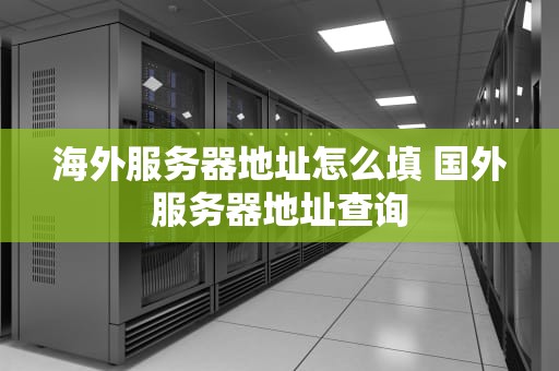 海外服务器地址怎么填 国外服务器地址查询