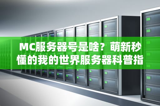 MC服务器号是啥？萌新秒懂的我的世界服务器科普指南！