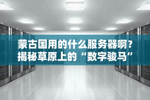蒙古国用的什么服务器啊？揭秘草原上的“数字骏马”有多能跑！