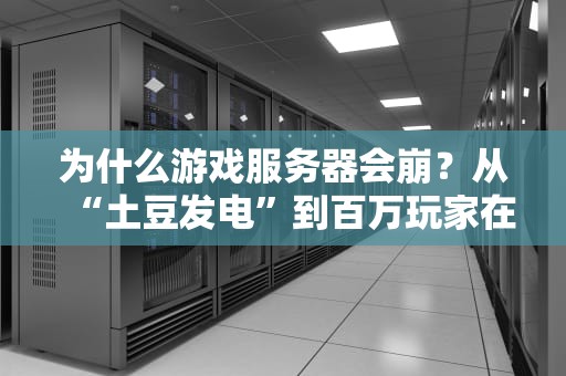 为什么游戏服务器会崩？从“土豆发电”到百万玩家在线，一次给你讲明白！
